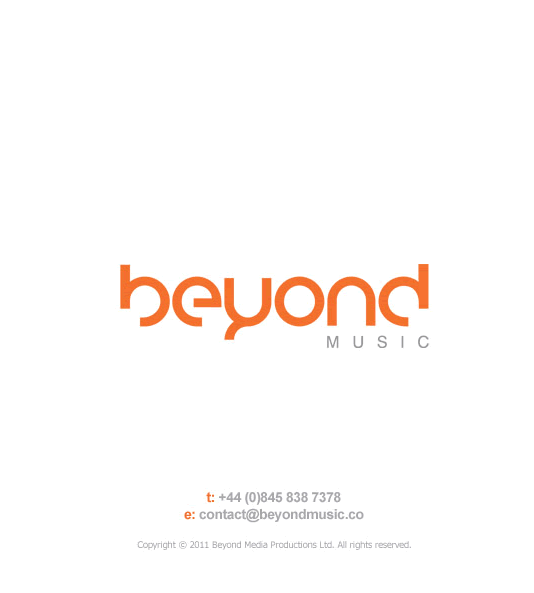 Beyond Music: Telephone - 0845 838 7378 e:contact@beyondmusic.co